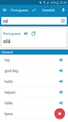 Portuguese-Swedish Dictionary android App screenshot 7